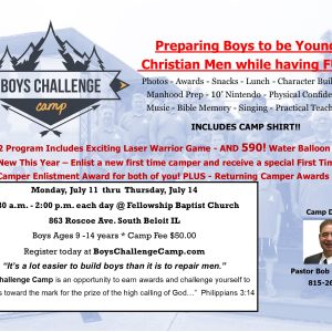 Boys Camp (total $50) Registration Deposit ($25)